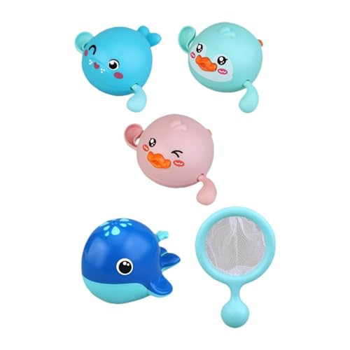 Amagogo 5 Stück Bad Spielzeug Cartoon Kinder Geschenke mit Kleiner Fischereinetz Tierform für Säuglinge Kleinkinder Kinder Neugeborene von Amagogo