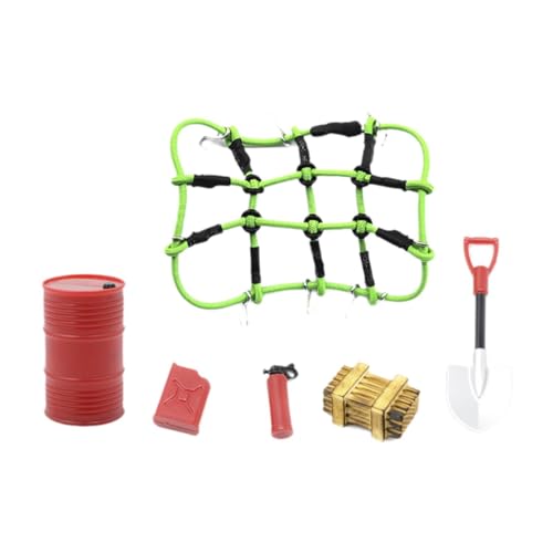 Amagogo 6X RC Auto Dach Dekoration Gepäck Netz Teile Ersetzen Teile löscher für 1/18 SCX24 RC Raupen Auto, GrÜn Amagogo 6X RC Auto Dach Dekoration Gepäck Netz Teile Ersetzen Teile löscher für 1/18 SCX24 RC Raupen Auto, GrÜn von Amagogo