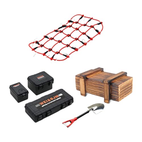 Amagogo 6X RC Auto Dach Dekoration Simulation Gepäck Fall Ersetzen Teile Dekorative DIY Dach Rack für SCX10 90046 90047 Fahrzeuge Auto, Schwarz Amagogo 6X RC Auto Dach Dekoration Simulation Gepäck Fall Ersetzen Teile Dekorative DIY Dach Rack für SCX10 90046 90047 Fahrzeuge Auto, Schwarz von Amagogo