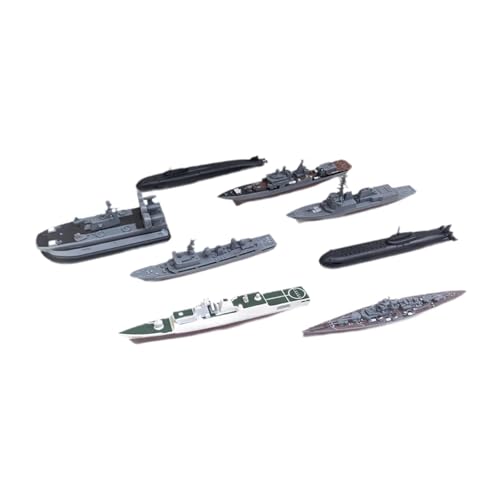 Amagogo 8 Stücke 4D Modell Spielzeug 4d Kriegsschiff Brain Teaser Handgefertigte Simulation Spielzeug Miniaturboot -Rätsel für Sammlung Tabletop Dekor von Amagogo