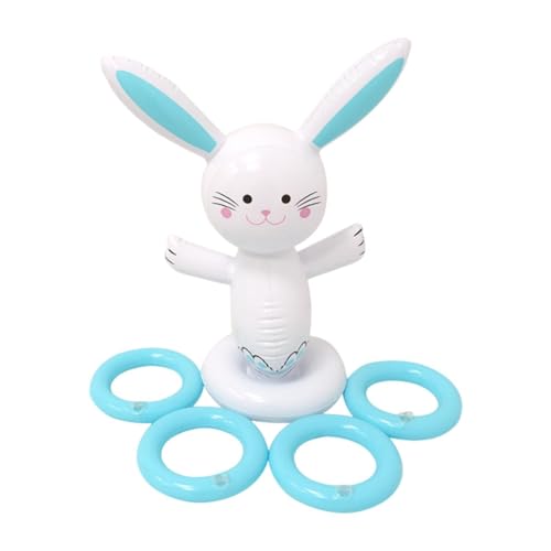 Amagogo Aufblasbare Wurfringe Spielzeug, Wurfspiel mit 4 Ringen, Outdoor Swimming Pool Toy für Pool Game Holiday Carnival Partys von Amagogo
