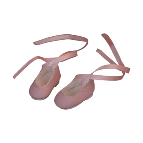 Amagogo BJD Doll Flats Schuhe Schuhe Outfits Dress Up Photo Requisite Tanzschuhe, Prinzessinschuhe für 1: 6 Doll Figuren Körper, Rosa von Amagogo