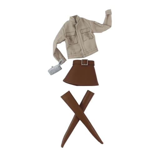 Amagogo BJD Puppenkleidung für 30 cm Puppe, 12 Zoll Puppenoutfit Khaki Arbeitsjacke Rock, Puppenkleid, stilvoll, Modepuppenzubehör Amagogo BJD Puppenkleidung für 30 cm Puppe, 12 Zoll Puppenoutfit Khaki Arbeitsjacke Rock, Puppenkleid, stilvoll, Modepuppenzubehör von Amagogo