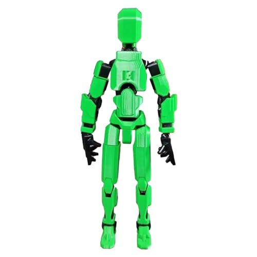 Amagogo Bewegliche Actionfigur, 3D-gedruckte Actionfigur, männliche Actionfigur, Dummies, Actionfiguren für die Ausstellung, Zeichnung, Sammlung, DIY, Grün von Amagogo