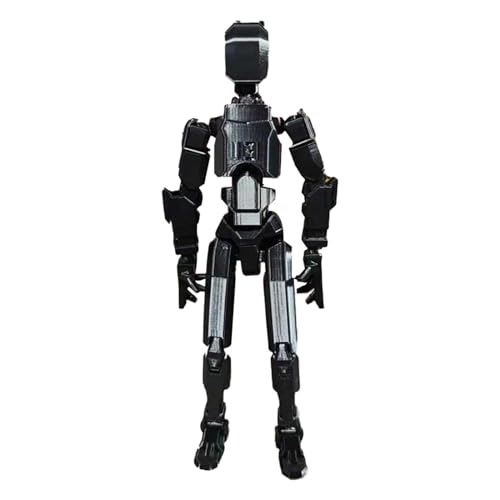 Amagogo Bewegliche Actionfigur, 3D-gedruckte Actionfigur, männliche Actionfigur, Dummies, Actionfiguren für die Ausstellung, Zeichnung, Sammlung, DIY, Schwarz von Amagogo