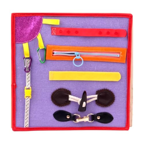 Amagogo Busy Board Zubehör, Anzieh-Lernmatte, Feinmotorik-Anziehfähigkeiten, Zappeldecke, Vorschullernen für Reisende Mädchen, Violett Amagogo Busy Board Zubehör, Anzieh-Lernmatte, Feinmotorik-Anziehfähigkeiten, Zappeldecke, Vorschullernen für Reisende Mädchen, Violett von Amagogo