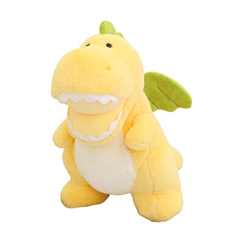 Amagogo Cartoon Dinosaurier Plüschtiere Bequem mit PP Plüschpuppe, Gelb 25cm von Amagogo