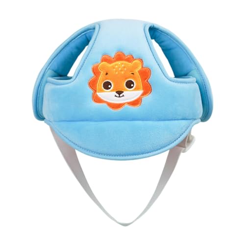 Amagogo Cartoon Hutschutzkappe Kopfkissen bequem mit Kinngurt Kopfschutz für Kinder Säugling 6-20 Monate, Blau von Amagogo