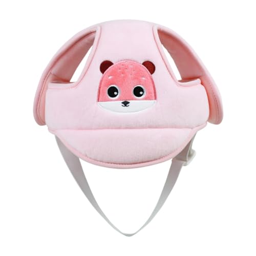 Amagogo Cartoon Hutschutzkappe Kopfkissen bequem mit Kinngurt Kopfschutz für Kinder Säugling 6-20 Monate, Rosa von Amagogo