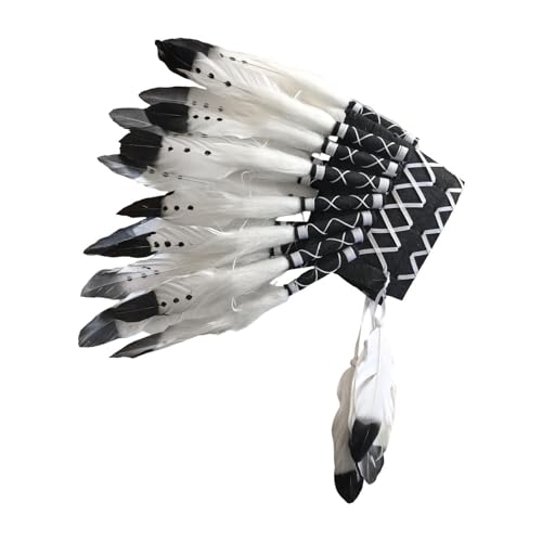 Amagogo Chief Indian Hut Künstliche Federkopfschmuck für Party Performance -Kostümkleid von Amagogo
