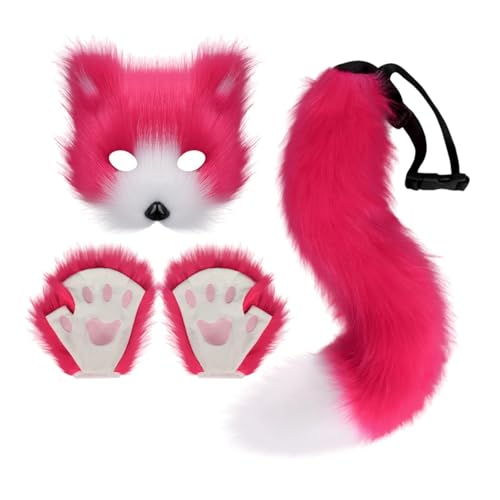 Amagogo Cosplay Kostüm Set Halloween Stoff Plüsch mit Maske Handschuhe Schwanz als Geschenk Urlaub Amagogo Cosplay Kostüm Set Halloween Stoff Plüsch mit Maske Handschuhe Schwanz als Geschenk Urlaub von Amagogo