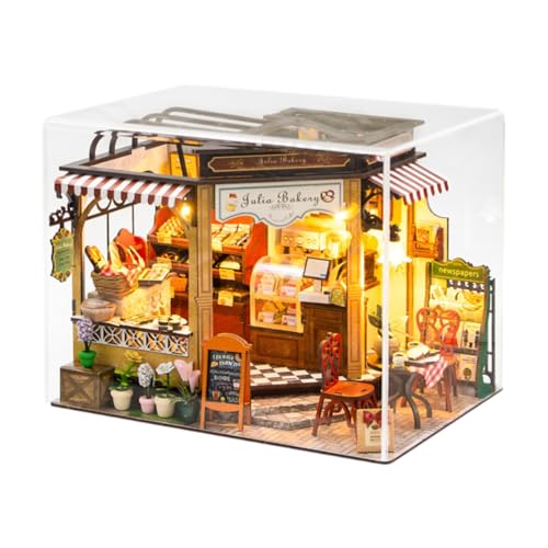Amagogo DIY Miniatur-Puppenhaus aus Holz, 3D-Puzzles, Kunsthandwerk, Sammlerstücke, Display, Mini-handgefertigtes Hausmodell mit Zubehör für Jugendliche Amagogo DIY Miniatur-Puppenhaus aus Holz, 3D-Puzzles, Kunsthandwerk, Sammlerstücke, Display, Mini-handgefertigtes Hausmodell mit Zubehör für Jugendliche von Amagogo