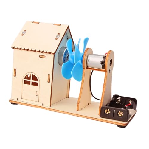 Amagogo DIY-Windturbinen-Spielzeug, Holzpuzzle-Spielzeug, DIY-Modellbau-Spielzeug, DIY-Mini-Windgenerator-Motor, elektronisches Spielzeug für Jungen und von Amagogo