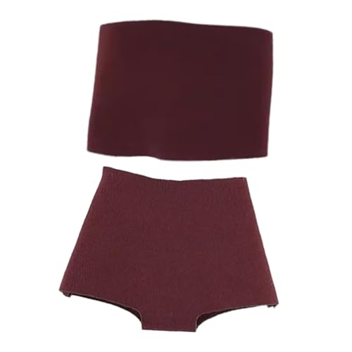 Amagogo Damenkleidung im Maßstab 1/6, Kostüm, Freizeit-Accessoires, modische Kleidung, Actionfiguren-Kleidung, Tube-Top und Shorts im Maßstab 1:6, Dunkelrot Amagogo Damenkleidung im Maßstab 1/6, Kostüm, Freizeit-Accessoires, modische Kleidung, Actionfiguren-Kleidung, Tube-Top und Shorts im Maßstab 1:6, Dunkelrot von Amagogo