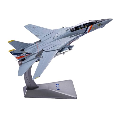 Amagogo Diecast 1/72 F14 Fighter mit Ständer Flugzeug Display 1:72 Metallsimulationsmodell Modell für Home Office Tischregal Ornament von Amagogo
