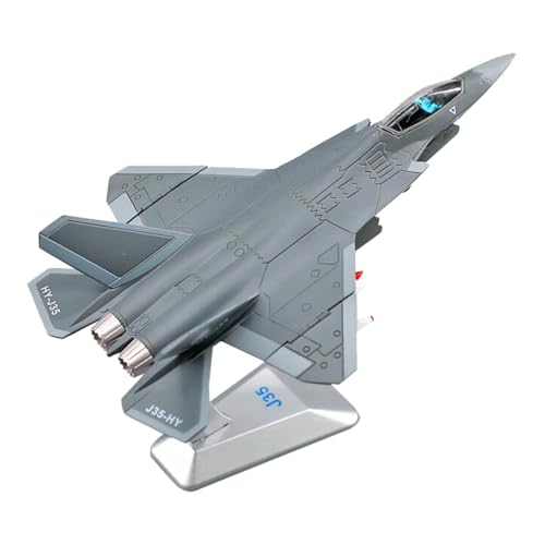 Amagogo Diecast J35 Kampfflugzeug, Kinderspielzeug, Souvenir, Simulationsflugzeug, Spielzeugflugzeug für Zuhause, Bücherregal, Schlafzimmer, Büro, Wohnzimmer, 17.5x11.5x11cm von Amagogo
