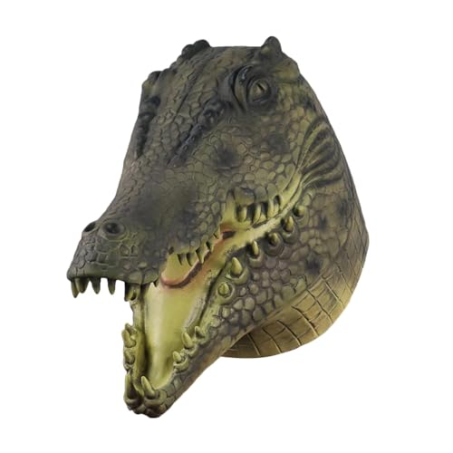 Amagogo Dinosaurier-Abdeckungsmaske, voller Kopf, Tiermaske, Foto-Requisiten, bequeme Tiermaske, Maskerade-Maske für Halloween, Clubs, Karneval von Amagogo