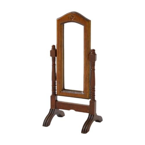 Amagogo Dollhouse -Dressing -Spiegel, Puppenhausmöbel, 1: 12 Skala, vorgetan Spielzeuganpassungsspiegel für Mikrolandschaftsfoto -Requisiten Dekor, Walnussfarbe Amagogo Dollhouse -Dressing -Spiegel, Puppenhausmöbel, 1: 12 Skala, vorgetan Spielzeuganpassungsspiegel für Mikrolandschaftsfoto -Requisiten Dekor, Walnussfarbe von Amagogo