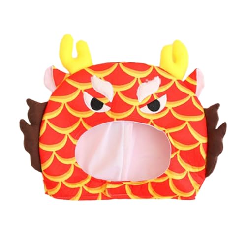 Amagogo Drachen Cartoon Plüsch Hut Kopfbedeckung Warm Adorable Cute Lovely Dragon Headwear Kopfschmuck für Halloween Urlaub Selfie Geburtstag von Amagogo
