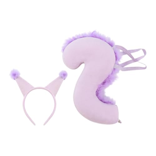 Amagogo Eichhörnchenohren und Schwanz-Set, Cosplay-Dekoration, Kleid, Tierschwanz für Leistung, Lila Amagogo Eichhörnchenohren und Schwanz-Set, Cosplay-Dekoration, Kleid, Tierschwanz für Leistung, Lila von Amagogo