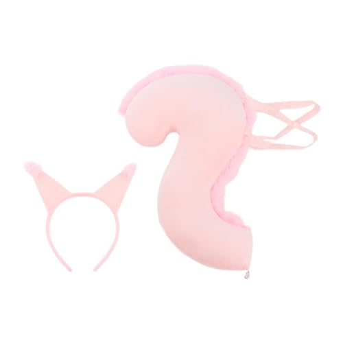 Amagogo Eichhörnchenohren und Schwanz-Set, Cosplay-Dekoration, Kleid, Tierschwanz für Leistung, Rosa Amagogo Eichhörnchenohren und Schwanz-Set, Cosplay-Dekoration, Kleid, Tierschwanz für Leistung, Rosa von Amagogo