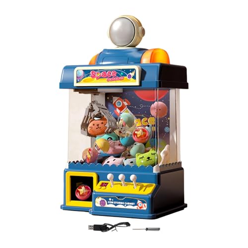 Amagogo Elektrisches Klauenmaschinen-Spielzeug, Mini-elektronisches Arcade-Spiel, Klauenspiel-Spielzeug, lustige Herausforderung, 60er-, Blau von Amagogo