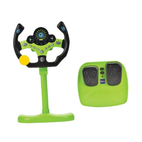 Amagogo Elektrisches Lenkrad Spielzeug, Bremspedal, Pädagogisch Wertvoll, mit Ständer, Elektrisches Frühes Lenkrad Spielzeug für Mädchen, Kinder, Kleinkinder, Grün Amagogo Elektrisches Lenkrad Spielzeug, Bremspedal, Pädagogisch Wertvoll, mit Ständer, Elektrisches Frühes Lenkrad Spielzeug für Mädchen, Kinder, Kleinkinder, Grün von Amagogo