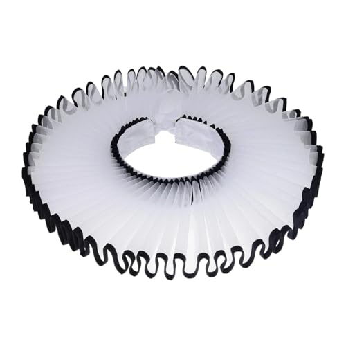 Amagogo Elisabethanische Halskrause, bequemes Kostüm-Accessoire für den Urlaub, Mittelalter, Gothic, Weiß Schwarz Amagogo Elisabethanische Halskrause, bequemes Kostüm-Accessoire für den Urlaub, Mittelalter, Gothic, Weiß Schwarz von Amagogo