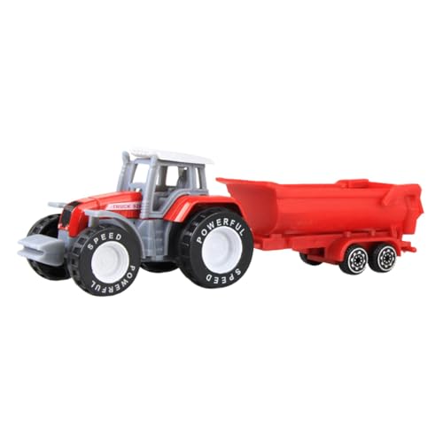 Amagogo Farm Tractor Truck Toy Push and Go Party Supplies Geschenk sammelbarer Reibungsantrieb für Bauwagen für Kinder ab 3 Jahren, Rot von Amagogo
