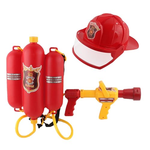 Amagogo Feuerwehr-Wassersprüh-Spielzeugset, Spielset, Geschenke für Jungen, Sommer-Rollenspiel-Wassersprüher mit Rucksacktank für Strandparty, 2 StÜck Amagogo Feuerwehr-Wassersprüh-Spielzeugset, Spielset, Geschenke für Jungen, Sommer-Rollenspiel-Wassersprüher mit Rucksacktank für Strandparty, 2 StÜck von Amagogo