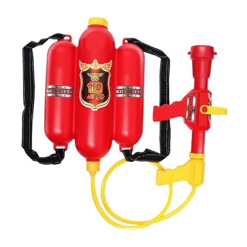 Amagogo Feuerwehrmann-Rucksack, Wasserspielzeug, Rucksack-Soaker-Spielzeug, Wassertank, Rollenspiel, Wassersprüher mit Rucksack-Tank für Strandgeburtstag von Amagogo