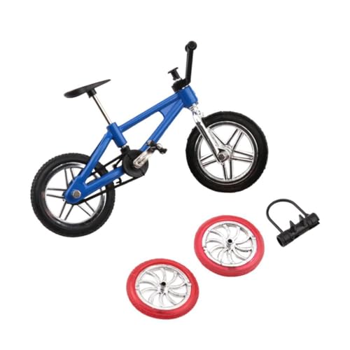 Amagogo Finger-Fahrrad-Spielzeug-Set, Mini-Finger-Spielzeug, Dekoration, zum Sammeln, Basteln, Geschenke, Partybevorzugung, Hand-Auge-Koordinations-Spielzeug, Blau von Amagogo