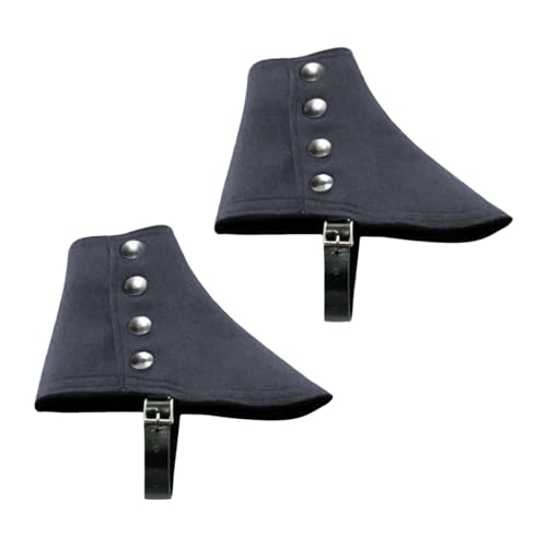 Amagogo Gangster Gamaschen Geburtstag Vintage Stil 1920er Jahre Kostüm Mittelalter Piraten Stiefelüberzüge, Grau von Amagogo