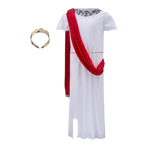Amagogo Griechisches Toga-Kostüm für Kinder, Halloween-Cosplay-Anzug für Rollenspiele, 130 cm Amagogo Griechisches Toga-Kostüm für Kinder, Halloween-Cosplay-Anzug für Rollenspiele, 130 cm von Amagogo