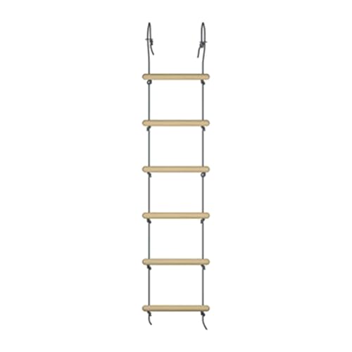 Amagogo Hängeseilleiter, Kletterseilleiter, 6 Abschnitte, tragbares Fitnessspielzeug, Holzkletterspiel, Hängeleiter für Amagogo Hängeseilleiter, Kletterseilleiter, 6 Abschnitte, tragbares Fitnessspielzeug, Holzkletterspiel, Hängeleiter für von Amagogo