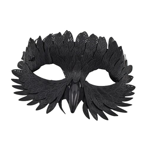 Amagogo Halloween Half Face Cover für Festival -Rollenspiele Bühnenbühnenaufführung Abschlussball, Schwarz Amagogo Halloween Half Face Cover für Festival -Rollenspiele Bühnenbühnenaufführung Abschlussball, Schwarz von Amagogo