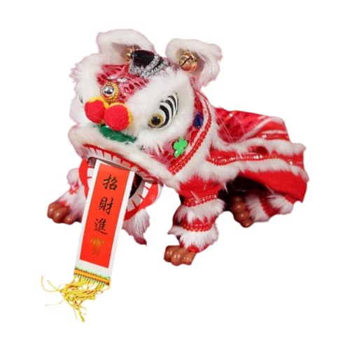 Amagogo Handpuppen mit Fäden mit leichten Handwerksfetzen Volkspartys Souvenir Lion Marionette Neujahrsdekoration von Amagogo