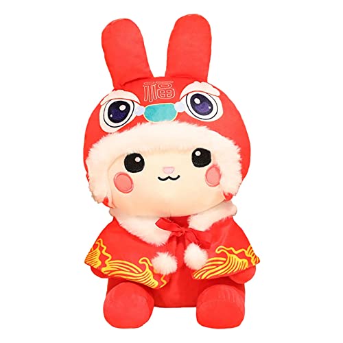 Amagogo Hase Plüschtiere Dekor Geschenk Tier Tiermotiv Chinesischer Stil für Chinesisches Frühlingsfest Party Favor Kinder, Roter Umhang 30cm Amagogo Hase Plüschtiere Dekor Geschenk Tier Tiermotiv Chinesischer Stil für Chinesisches Frühlingsfest Party Favor Kinder, Roter Umhang 30cm von Amagogo