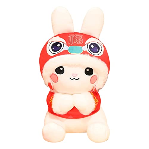 Amagogo Hase Plüschtiere Dekor Geschenk Tier Tiermotiv Chinesischer Stil für Chinesisches Frühlingsfest Party Favor Kinder, Weißer Tang-Anzug 30cm Amagogo Hase Plüschtiere Dekor Geschenk Tier Tiermotiv Chinesischer Stil für Chinesisches Frühlingsfest Party Favor Kinder, Weißer Tang-Anzug 30cm von Amagogo