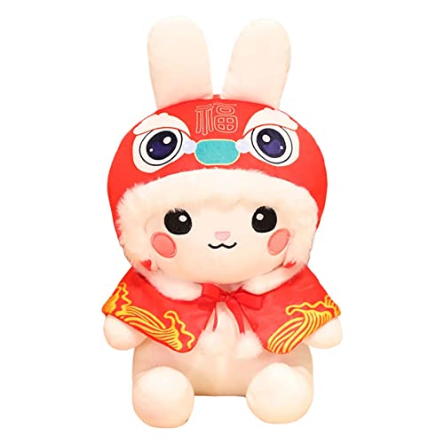 Amagogo Hase Plüschtiere Dekor Geschenk Tier Tiermotiv Chinesischer Stil für Chinesisches Frühlingsfest Party Favor Kinder, Weißer Umhang 20cm Amagogo Hase Plüschtiere Dekor Geschenk Tier Tiermotiv Chinesischer Stil für Chinesisches Frühlingsfest Party Favor Kinder, Weißer Umhang 20cm von Amagogo