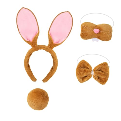Amagogo Hasenkostüm-Set, Kopfbedeckung, modern, für Bühnenshows, Karneval, Mottopartys, Braun Amagogo Hasenkostüm-Set, Kopfbedeckung, modern, für Bühnenshows, Karneval, Mottopartys, Braun von Amagogo