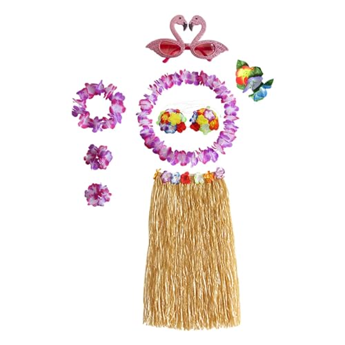 Amagogo Hawaiian Dancer Gras Rock Frauen Mädchen Blumen Armbänder für Kostüm, Rocklänge 80cm Amagogo Hawaiian Dancer Gras Rock Frauen Mädchen Blumen Armbänder für Kostüm, Rocklänge 80cm von Amagogo