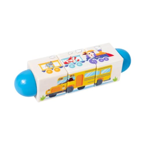 Amagogo Hölzerne Twist Toy Brain Teaser Cartoon Bausteine ​​Bildung für Vorschule Kleinkinder Kinder Jungen Mädchen Geschenk, Transport von Amagogo