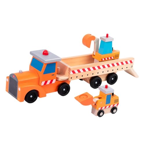 Amagogo Holzauto-Transporter-Spielzeug, Holz-LKW, Holzauto, Spielzeugfahrzeug, Holzspielzeug für Kinder, Kinder ab 3 Jahren, Geschenk von Amagogo