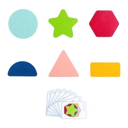 Amagogo Holzpuzzle für Kinderform passende IQ -Spiel, farbenfrohe, tragbare Formmusterblöcke Gehirnteaser für Babyfamiliengeschenke von Amagogo