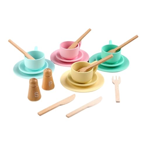 Amagogo Holzspielzeugteller, Geschirr, Küchenzubehör aus, Rollenspiel, Spielküchen-Geschirrset für Lebenskompetenzen, Geburtstagsgeschenk für Kleinkinder Amagogo Holzspielzeugteller, Geschirr, Küchenzubehör aus, Rollenspiel, Spielküchen-Geschirrset für Lebenskompetenzen, Geburtstagsgeschenk für Kleinkinder von Amagogo