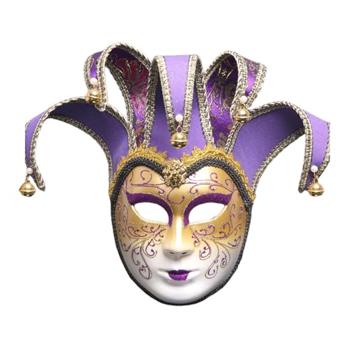 Amagogo Karneval-Maske, dekorative Maske, Wanddekoration, Rollenspiel-Kostüm-Requisiten, Cosplay für Karneval, Abschlussball, Urlaub, Karneval, Mitbringsel, lila von Amagogo