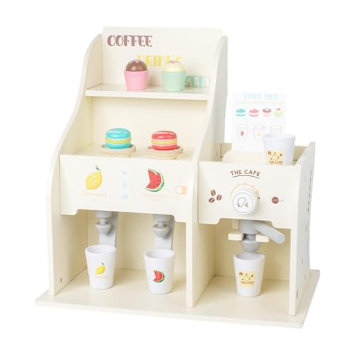Amagogo Kinder-Kaffeemaschine-Spielset, hölzerne Kaffeemaschine, realistisches hölzernes Kaffee-Spielset, Rollenspiel-Spielzeug, für Amagogo Kinder-Kaffeemaschine-Spielset, hölzerne Kaffeemaschine, realistisches hölzernes Kaffee-Spielset, Rollenspiel-Spielzeug, für von Amagogo