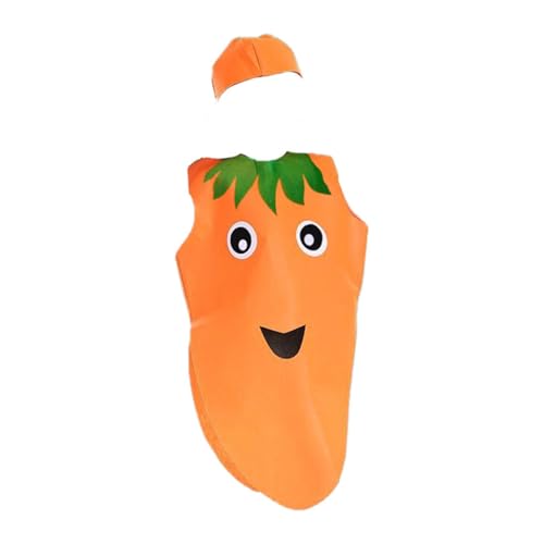 Amagogo Kinder-Obst-Kostüm, Cosplay-Outfit zum Anziehen, Party-Requisiten zum Kindertag, Karotte Amagogo Kinder-Obst-Kostüm, Cosplay-Outfit zum Anziehen, Party-Requisiten zum Kindertag, Karotte von Amagogo