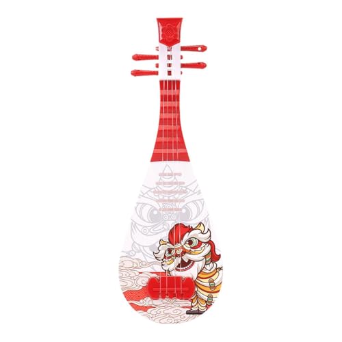 Amagogo Kinderspielzeuggitarren -Musikinstrumente Lernspielzeug Cartoon Animal Ukulele Gitarrenspielzeug Simulation Ukulele Spielzeug für Mädchen Jungen , Rot von Amagogo
